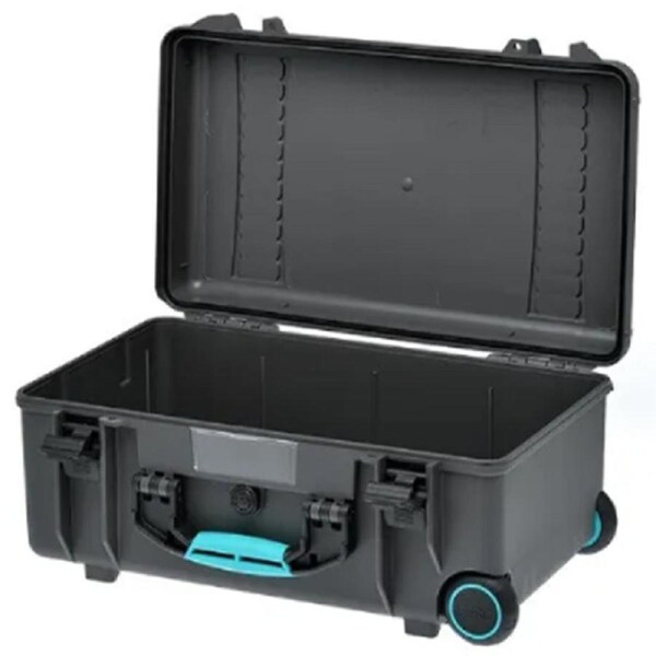 HPRC 2550W - Wheeled Hard Case Empty with Turquoise Handle (Grey)