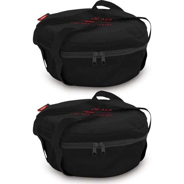 2x Campfire 10-Quart 600D Storage Bag Carry Holder For Cast Iron Oven Cookware