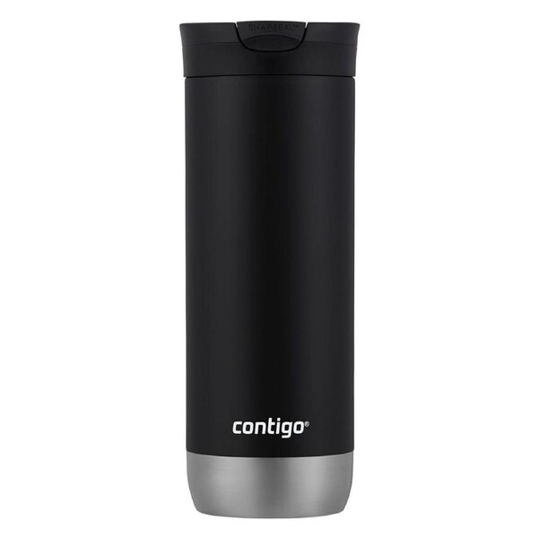 Contigo Huron Snapseal 473ml Stainless Steel Travel Mug Drinking Cup Licorice
