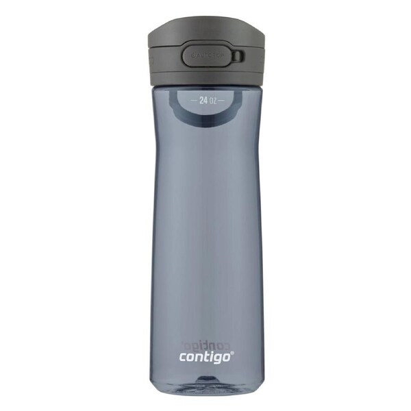 Contigo Jackson Autopop 709ml Water Bottle Travel Drinking Container Sake Grey