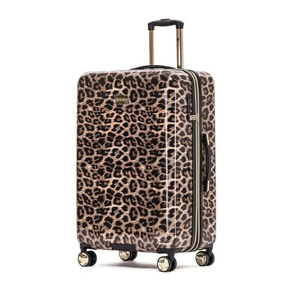 Tosca Leopard Print 29" Checked Trolley Travel Suitcase Luggage 76x46x34cm