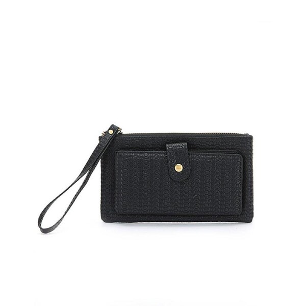 Tosca Women's/Ladie's Card/Cash Holder Multi Slot Wallet Purse 19x3x11cm - Black