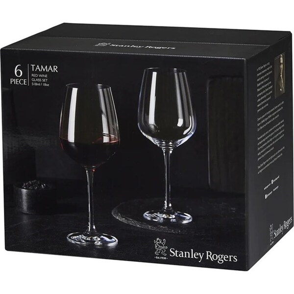 Stanley Rogers Tamar Red Wine Glasses 518ml Set 6