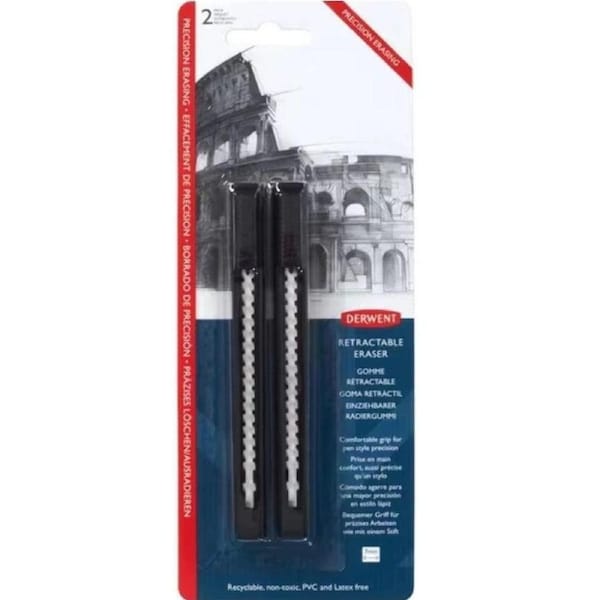 Derwent Retractable Eraser Pack of 2