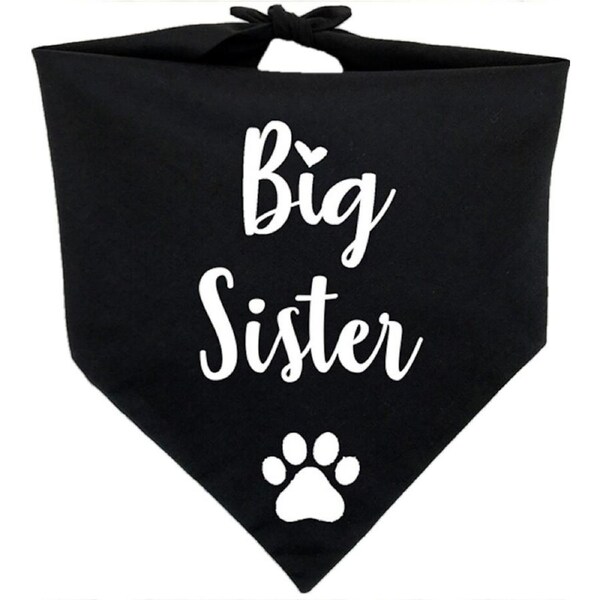 Big Sister Announcement Dog Bandana Baby Pregnancy Gift Shower Party Decoration
