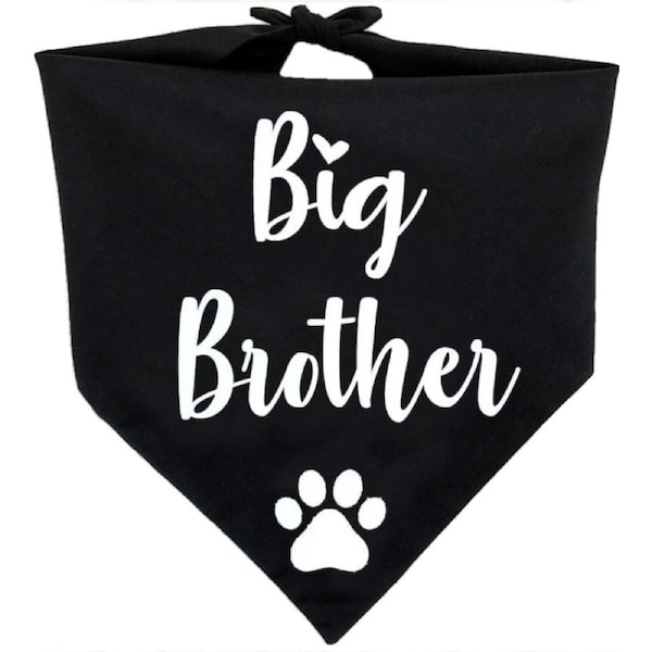 Big Brother Announcement Dog Bandana Baby Pregnancy Gift Shower Party Decoration