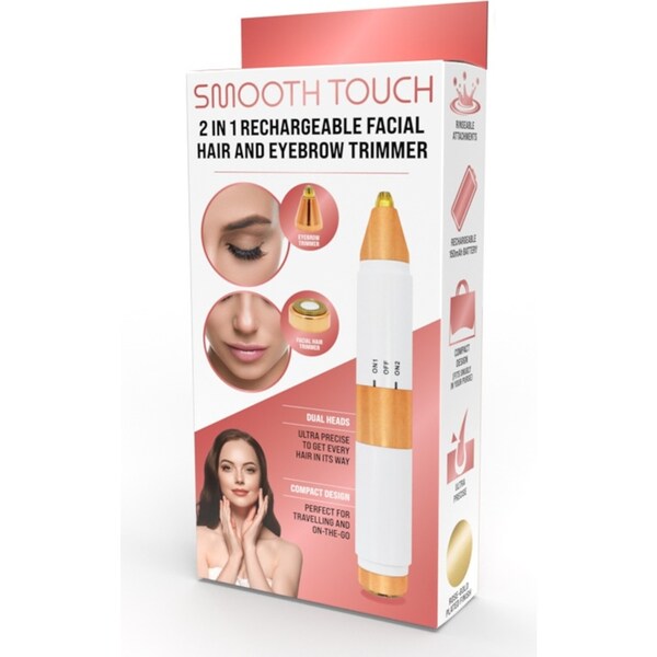 Rachel & Jen 2 In 1 USB Rechargeable Facial Hair And Eyebrow Trimmer/Groomer