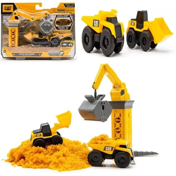 CAT Little Machines Ground Crew with Dirt Crane Ages 3+ New Toy Build Play Gift