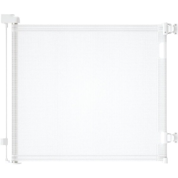 Retractable 3M Doorways Hallways Stairs Baby Gate Dog Pet Gate Indoor Outdoor Safety Gates White