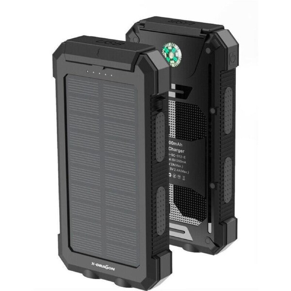 Portable 500000mah Solar Power Bank USB Backup Battery Charger LED Light Mobile Phone Fast Charging Powerbank