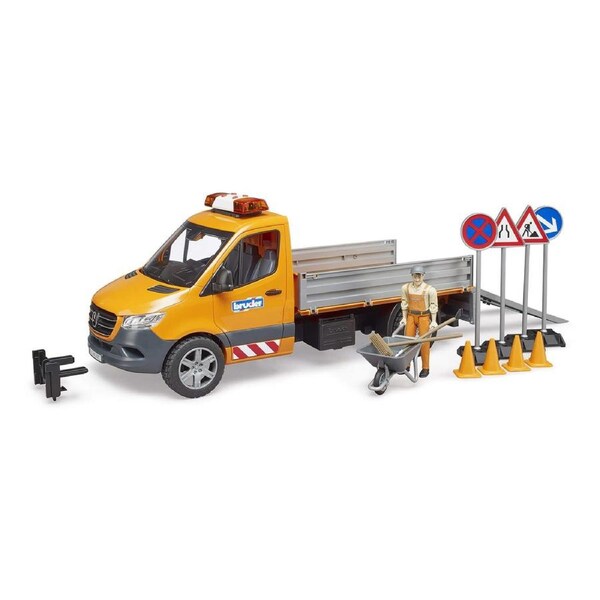 Bruder - MB Sprinter Municipal Vehicle with Light & Sound, Driver, and Accessories