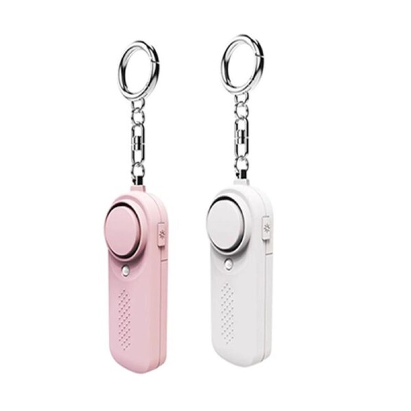 Personal Alarm CE Version 2 Pack - 1x White - 1x Pink