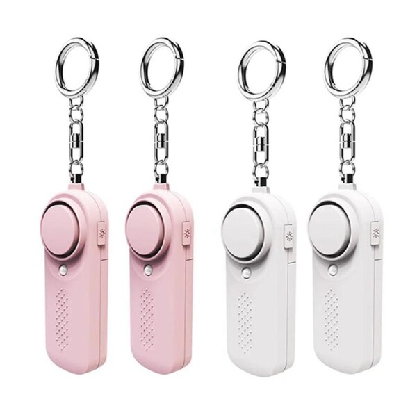 Personal Alarm CE Version 4 Pack - 2x White - 2x Pink