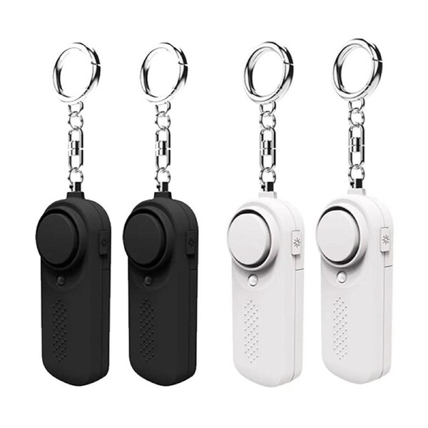 Personal Alarm CE Version 4 Pack - 2x Black - 2x White