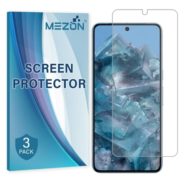 [3 Pack] Google Pixel 8 Pro (6.7”) Ultra Clear Screen Protector Film by MEZON – Case Friendly, Shock Absorption (Pixel 8 Pro, Clear)