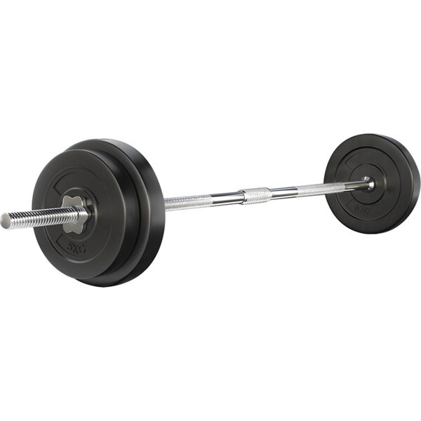 38KG Barbell Weight Set Plates Bar Bench Press Fitness Exercise Home Gym 168cm
