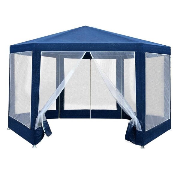 Wedding Gazebo Marquee Party Canopy Camping Tent Navy - 2x2.5m