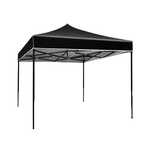 Gazebo Pop Up Marquee Outdoor Wedding Tent Kit Black - 3x3m