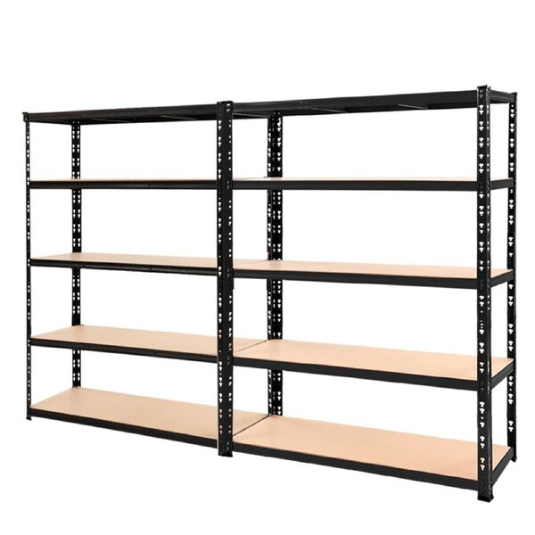 Steel Garage Shelving Warehouse Rack Pallet Storage - Black
