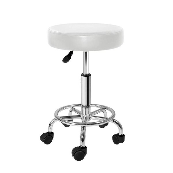Round Chair Stools Salon Stool White Swivel Beauty Barber Hairdressing
