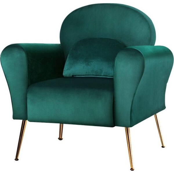 Armchair Lounge Chair Accent Armchairs Chairs Sofa Green Cushion Velvet