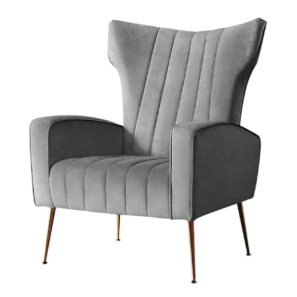 Armchair Lounge Accent Chairs Armchairs Chair Velvet Sofa Grey Seat