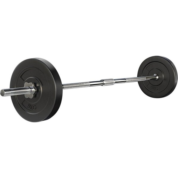 18KG Barbell Weight Set Plates Bar Bench Press Fitness Exercise Home Gym 168cm