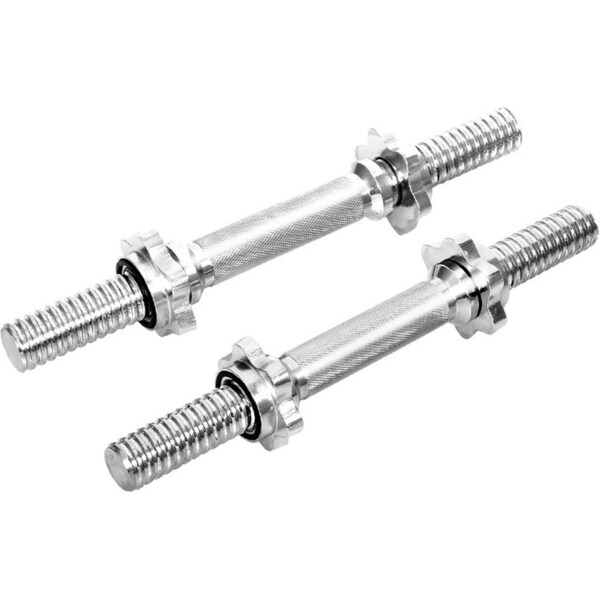 45cm Dumbbell Bar Solid Steel Pair Gym Home Exercise Fitness 150KG Capacity