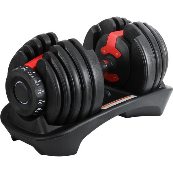 24kg Adjustable Dumbbell Dumbbells Weight Plates Home Gym Fitness Exercise