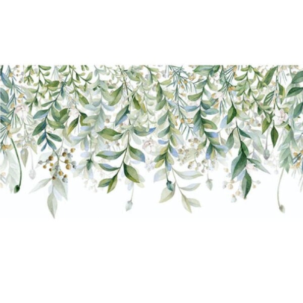 Art Decor Removable Wall Stickers Green Hanging Leaves Branches