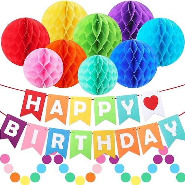 Birthday Decorations Rainbow Birthday Party Decorations Happy Birthday Banner