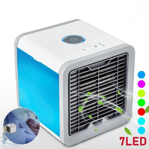 Portable Mini Air Cooler Fan Air Conditioner Cooling Fan Humidifier Desk USB Fan