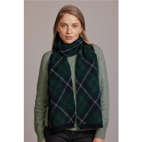 McDonald Possum Merino Tartan Scarf-Jade