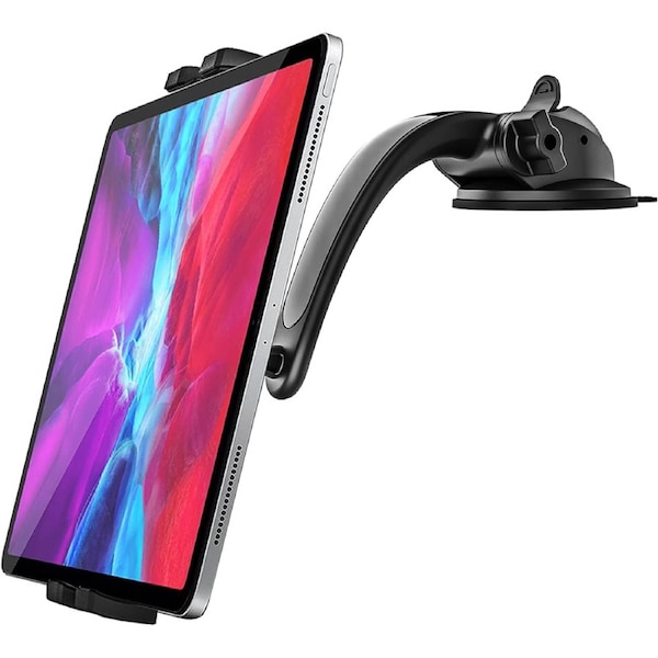 Woleyi Car Dashboard Tablet Mount, Car Dash Tablet & Phone Holder with Strong Sticky Gel Suction Cup for Ipad Pro 9.7, 11, 12.9 / Air/Mini, Iphone, Galaxy Tabs, More 4-13" Smart Phones and Tablets