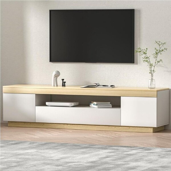 180CM Artiss TV Unit Entertainment TV Cabinet Stand White Wood
