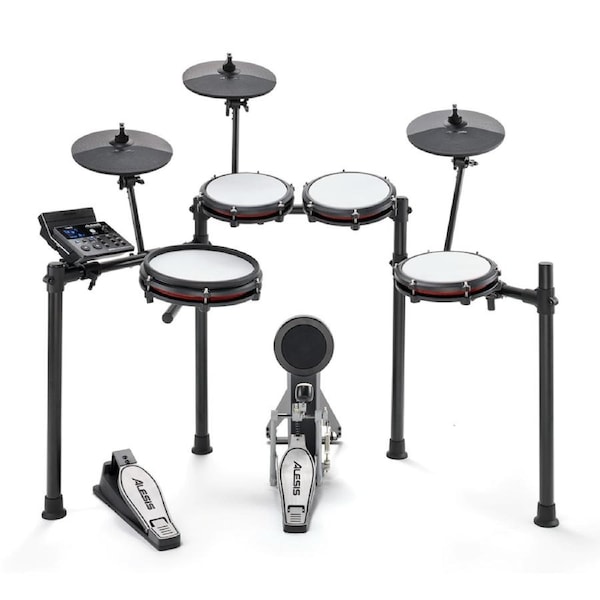 Alesis Nitro Max Mesh 5-Piece Mesh Electronic Drum Kit w/ Nitro Max Drum Module & 3 Cymbals