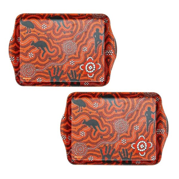 Ashdene Maarakool Art Scatter Tray Set of 2 - Fire-stick Farming