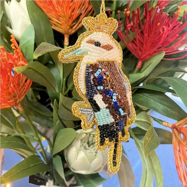 Kookaburra Sequin Hanging Decoration 13cm