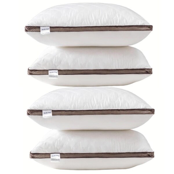 Queling Hotel Quality Soft Medium Firm Pillow 4 Pack