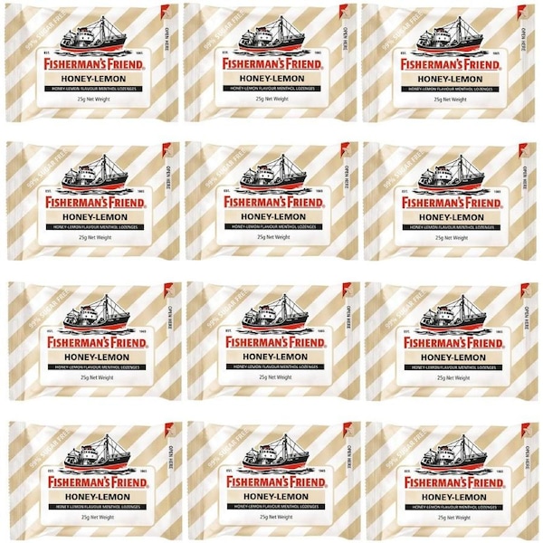 Fisherman's Friend Honey Lemon Sugar Free Lozenge 25g Box 12