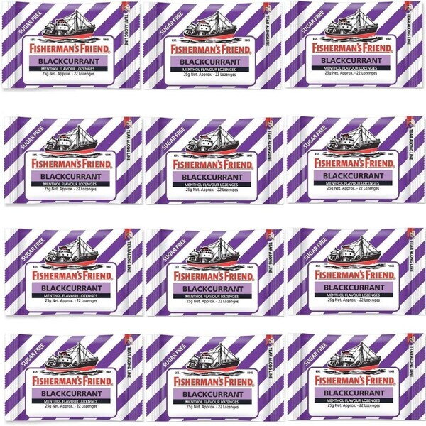 Fisherman's Friend Blackcurrant Sugar Free Lozenge 25g Box 12