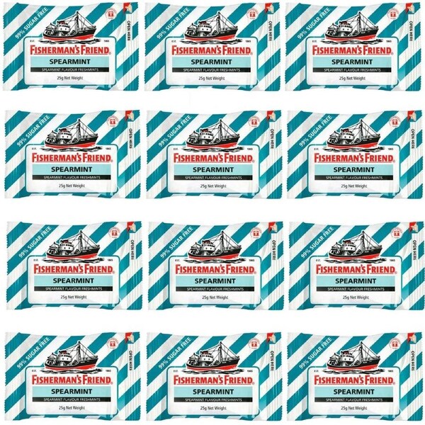 Fisherman's Friend Spearmint Sugar Free Mints 25g Box 12