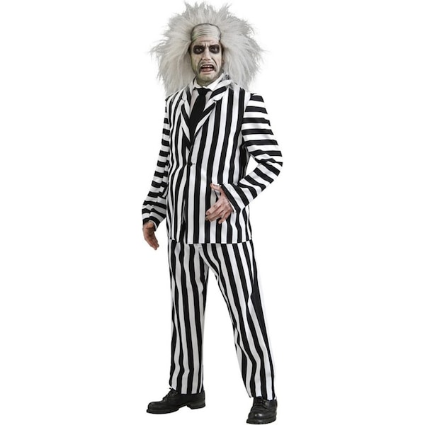 Beetlejuice Beetlejuice Deluxe Adult Costume Dress Up Party/Halloween Standard