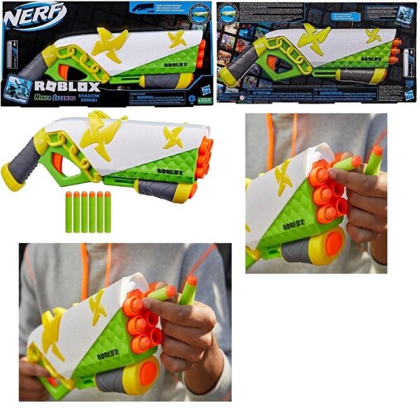 Nerf Roblox Ninja Legends Shadow Sensei Dart Blaster Ages 8+ Toy Gun Fire Play