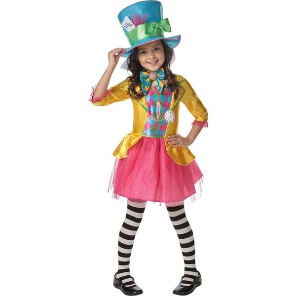 Disney Mad Hatter Girls Deluxe Kids Costume Dress Up Party/Halloween Size 3-5y
