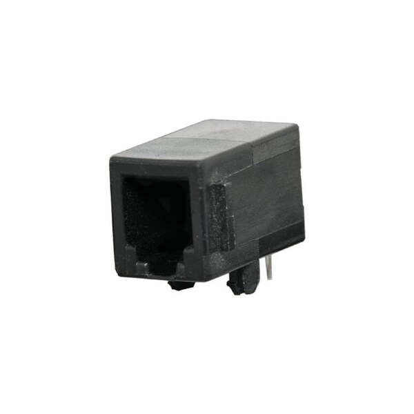 4P4C RJ10 Modular Socket Low Profile Enclosed PCB Mount