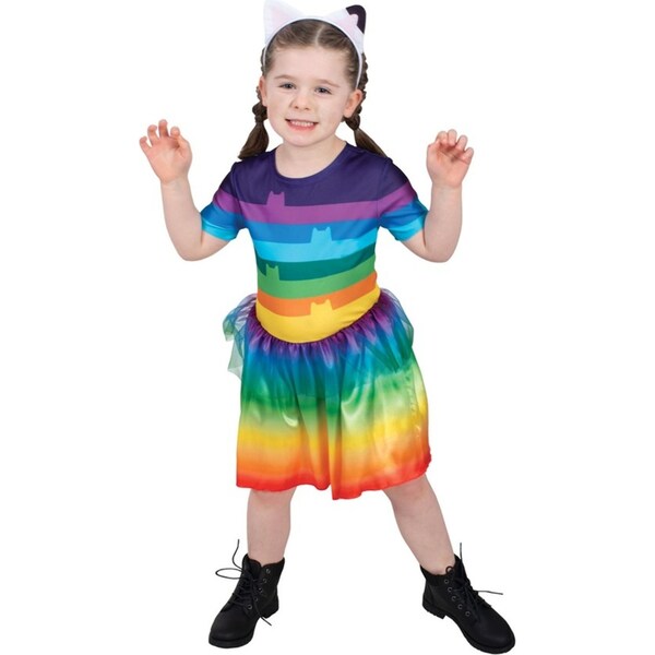 Gabby's Dollhouse Gabby Rainbow Tutu Gabby's Dollhouse Costume Dress Up 3-5y