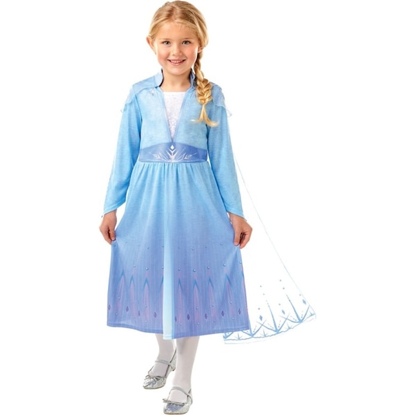 Disney Elsa Frozen 2 Deluxe Costume Kids Dress Up Party/Halloween Size 5-6y