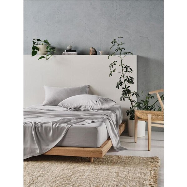 Linen House Tencel Queen Sheet Set - Silver