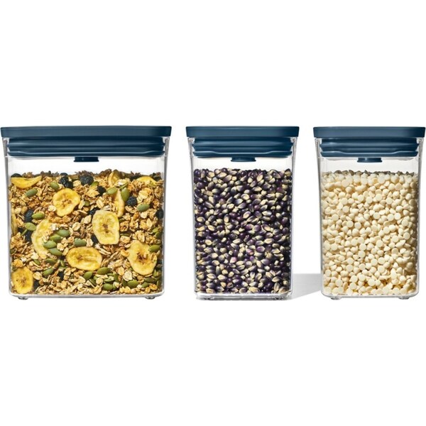 OXO Pop 2.0 Everyday Storage 3 Piece Container Set - 3pc Storm Blue